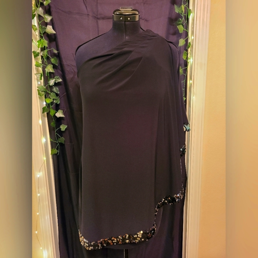 Off the shoulder black dress